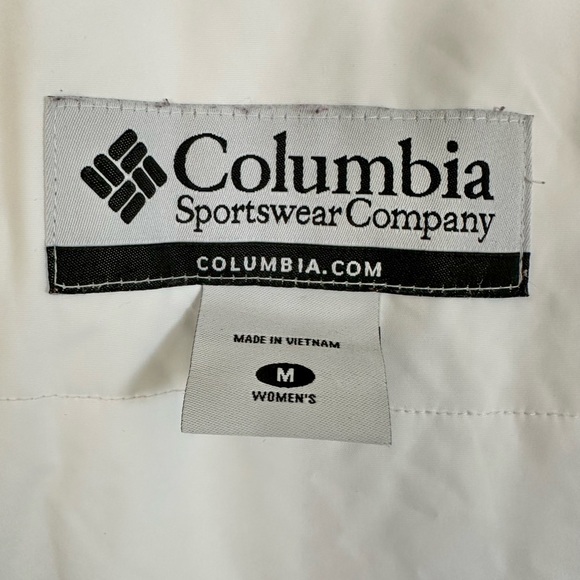 Columbia Women’s Winter Hooded Jacket Waterproof  Green & White Size Medium - Picture 12 of 16